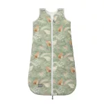 Sleepee Grow Up állítható baba hálózsák 0-24 hó, bélelt pamut, zöld leveles (Bohemian Green) minta (2.5 TOG)