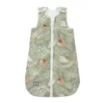 Sleepee NewBorn újszülött hálózsák 0-4 hó, bélelt pamut, zöld leveles (Bohemian Green) mintával (2.5 TOG)