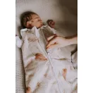Sleepee NewBorn újszülött hálózsák 0-4 hó, bélelt pamut, bézs virágos (Bohemian Sand) minta (2.5 TOG)