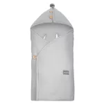 Sleepee autósülésbe való nyári muszlin babatakaró-pólya szürke színben, hordozóba illeszthető kivitel biztonsági öv nyílásokkal a baba kényelmes utazásához