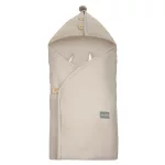 Sleepee autósülésbe való nyári muszlin babatakaró-pólya sand (bézs) színben, hordozóba illeszthető kivitel biztonsági öv nyílásokkal