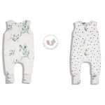 Kifordítható Tipegő Hálózsák (XS) 2.5 TOG / Eucalyptus-Black-Dots