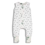 Sleepee kifordítható téli tipegő hálózsák lábbal 6-12 hó (XS méret), eukaliptusz Eucalyptus és pöttyös Black Dots minta (2.5 TOG)