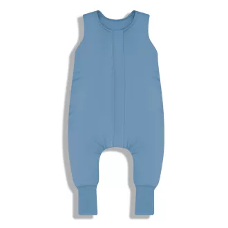 Sleepee pamut tipegő hálózsák lábbal 6-12 hó (XS méret), Petrol Blue kék (1.5 TOG)