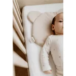 Sleepee muszlin Teddy babapárna grey (szürke) színben, maci formájú puha és légáteresztő pamut babapárna