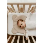 Sleepee muszlin Teddy babapárna petrol (kék) színben, maci formájú puha és légáteresztő pamut babapárna