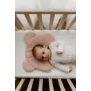 Sleepee muszlin Teddy babapárna rose (rózsaszín) színben, maci formájú puha és légáteresztő pamut babapárna