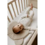 Sleepee muszlin Teddy babapárna rose (rózsaszín) színben, maci formájú puha és légáteresztő pamut babapárna