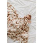 Sleepee Bamboo 3‑in‑1 vékony puha baba takaró, kendő / Vintage Animals Amaranth