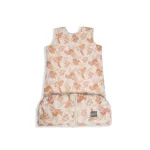 Sleepee Grow Up állítható baba hálózsák 0-24 hó, bélelt pamut, bézs állatkás (Animals Almond) minta (2.5 TOG)