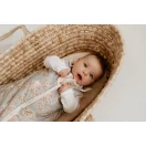 Sleepee NewBorn újszülött hálózsák 0-4 hó, bélelt pamut, kék bárányos (Sky Blue) minta (2.5 TOG)