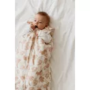 Sleepee NewBorn újszülött hálózsák 0-4 hó, bélelt pamut, bézs állatkás (Vintage Animals Almond) minta (2.5 TOG)