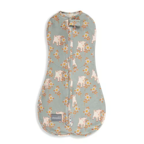 Sleepee First Step újszülött baba pólya, puha pamut anyagból, égszínkék (Sky Blue) színben (0.5 TOG)