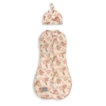 Sleepee Second Step baba pólya, puha pamut anyagból, krém színű állatkás (Animals Almond) mintával (0.5 TOG)