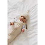 Sleepee Second Step baba pólya, puha pamut anyagból, krém színű állatkás (Animals Almond) mintával (0.5 TOG)