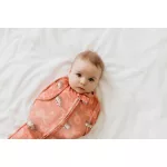 Sleepee Second Step baba pólya, puha pamut anyagból, krém színű állatkás (Animals Almond) mintával (0.5 TOG)