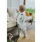 Sleepee kifordítható téli tipegő baba hálózsák 1-2 év (S), pamut borítás, kék bárányos Vintage Animals és bézs Cream minta (2.5 TOG)