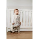 Sleepee kifordítható téli tipegő baba hálózsák 1-2 év (S), pamut borítás, kék bárányos Vintage Animals és bézs Cream minta (2.5 TOG)