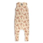 Sleepee kifordítható téli tipegő gyermek hálózsák 3-4 év (M), pamut borítás, bézs Animals Almond állatkás minta (2.5 TOG)