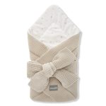 Sleepee újszülött baba pólya, gofri szövésű waffle pamut anyagból, bézs homok (Sand) színben
