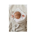 Sleepee újszülött baba pólya, gofri szövésű waffle pamut anyagból, bézs homok (Sand) színben