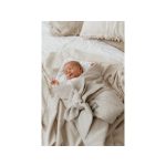 Sleepee újszülött baba pólya, gofri szövésű waffle pamut anyagból, bézs homok (Sand) színben