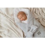 Sleepee újszülött baba pólya, gofri szövésű waffle pamut anyagból, szürke (Grey) színben