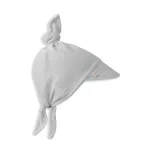 Sleepee muszlin napellenzős baba sapka grey (szürke) színben, hűsítő pamut-muszlin nyári fejfedő árnyékoló silddel babáknak