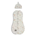 Sleepee First Step újszülött baba pólya, puha pamut anyagból, bézs erdei állatkás (Ivory Forest) mintával (0.5 TOG)