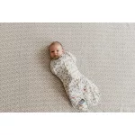 Sleepee First Step újszülött baba pólya, puha pamut anyagból, bézs erdei állatkás (Ivory Forest) mintával (0.5 TOG)