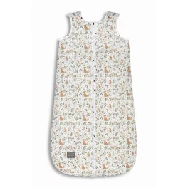 Sleepee Grow Up állítható baba hálózsák 0-24 hó, bélelt pamut, bézs erdei állatkás (Ivory Forest) minta (2.5 TOG)