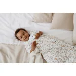 Sleepee Grow Up állítható baba hálózsák 0-24 hó, bélelt pamut, bézs erdei állatkás (Ivory Forest) minta (2.5 TOG)