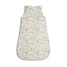 Sleepee NewBorn újszülött hálózsák 0-4 hó, bélelt pamut, bézs erdei állatkás (Ivory Forest) minta (2.5 TOG)