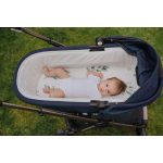 Lepedő szett mózeskosárhoz / bölcsőhöz (2 db-os) / Green Forest-Grey Dots