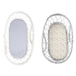 Lepedő szett mózeskosárhoz / bölcsőhöz (2 db-os) / Ivory Forest-Grey