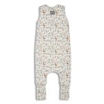 Sleepee kifordítható téli tipegő gyermek hálózsák 3-4 év (M), pamut borítás, bézs erdei Ivory Forest és pöttyös minta (2.5 TOG)