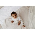 Sleepee kifordítható téli tipegő gyermek hálózsák 3-4 év (M), pamut borítás, bézs erdei Ivory Forest és pöttyös minta (2.5 TOG)