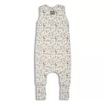 Sleepee kifordítható téli tipegő baba hálózsák 1-2 év (S), pamut borítás, bézs erdei Ivory Forest és pöttyös minta (2.5 TOG)
