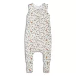 Sleepee kifordítható téli tipegő baba hálózsák 1-2 év (S), pamut borítás, bézs erdei Ivory Forest és pöttyös minta (2.5 TOG)
