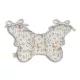 Sleepee Butterfly anti-shock pillangó babapárna Ivory Forest (bézs, erdei mintás) grafikával, rázkódás elleni fejtámasztó babapárna babakocsiba és autósülésbe