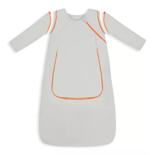 Sleepee téli baba hálózsák levehető ujjakkal, bélelt pamut, szürke (Grey) színben (2.5 TOG)