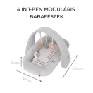 Sleepee 4 az 1-ben moduláris újszülött babafészek szürke (Grey) színben, variálható és elemekre szedhető kialakítással a biztonságos alváshoz
