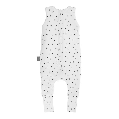 Sleepee kifordítható téli tipegő gyermek hálózsák 3-4 év (M), pamut borítás, fehér és fekete pöttyös minta (2.5 TOG)