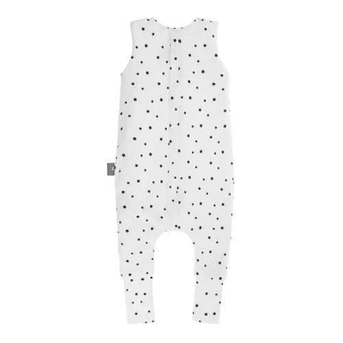 Sleepee kifordítható téli tipegő baba hálózsák 1-2 év (S), pamut borítás, fehér és fekete pöttyös minta (2.5 TOG)