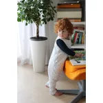 Sleepee kifordítható téli tipegő baba hálózsák 1-2 év (S), pamut borítás, fehér és fekete pöttyös minta (2.5 TOG)