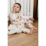 Sleepee kifordítható téli tipegő baba hálózsák 6-12 hó (XS), pamut borítás, fehér és szürke pöttyös Black Dots minta (2.5 TOG)