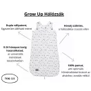 Sleepee Grow Up állítható baba hálózsák 0-24 hó, bélelt pamut, bézs leveles (Bamboo) minta (2.5 TOG)