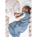 Sleepee kifordítható muszlin baba hálózsák 4-24 hó (M méret), fehér színű, barnás, rezes levél mintával (1.0 TOG)