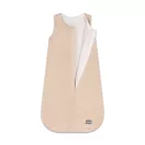 Sleepee muszlin baba hálózsák 4-24 hó (M méret), beige homok szín, fehér szívecskés mintával (1.0 TOG)