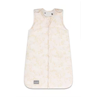 Sleepee NewBorn újszülött hálózsák 0-4 hó, bélelt pamut, bézs leveles (Bamboo) minta (2.5 TOG)